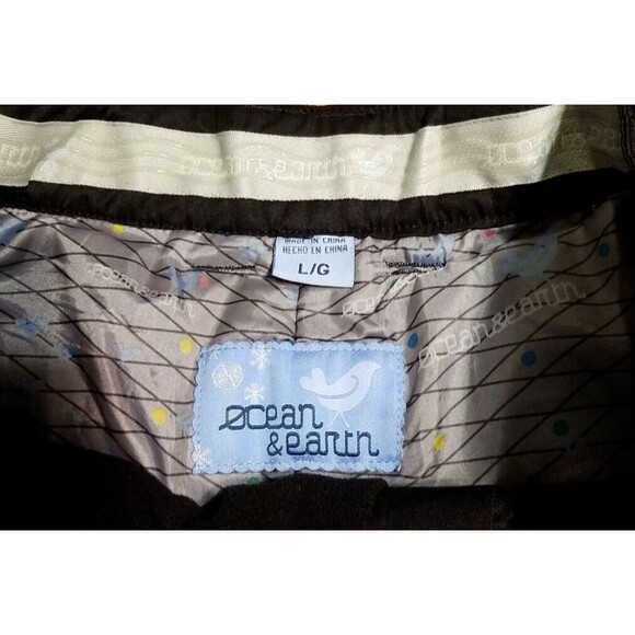 Ocean & Earth Pro Series Ski Snowboarding Pants Men's L Black Adjustable Waist - Picture 3 of 7